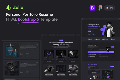 Zelio – 个人作品集 HTML Bootstrap 模板