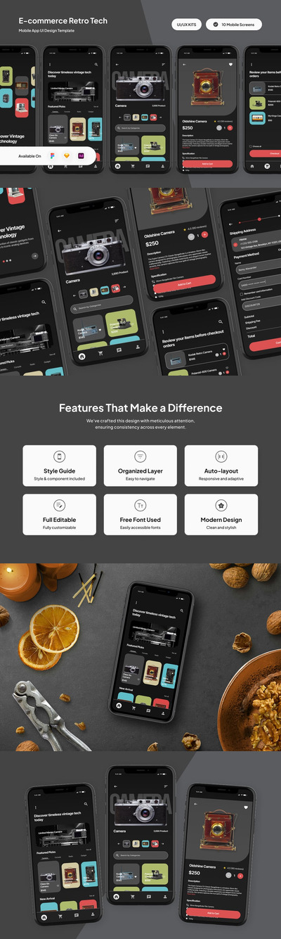 Vintagem – 复古科技电商 UI 套件