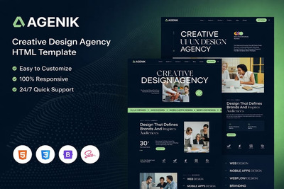 Agenik - 创意与数字代理机构 HTML 模板