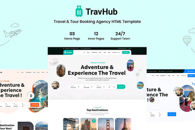 Travhub – 旅游预订 HTML 模板