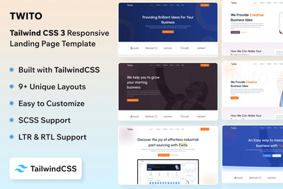 Twito – Tailwind CSS 落地页模板