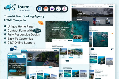Tourm – 旅行社及旅游预订代理 HTML 模板
