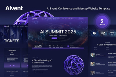 AIvent – AI 活动、会议、聚会网站模板