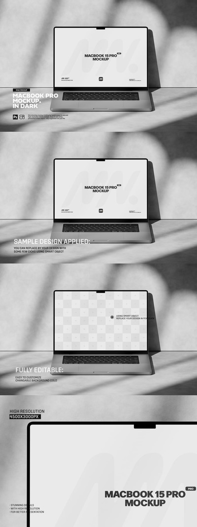 深色系 Macbook Pro 模型