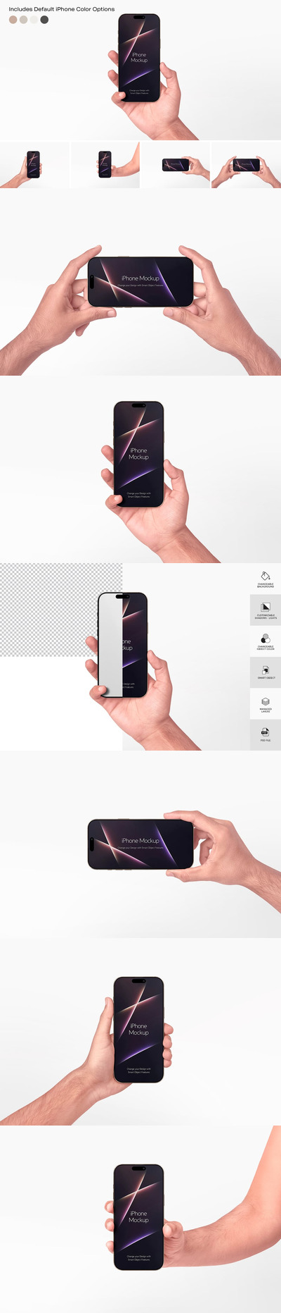 适用于 iPhone 16 的高质量逼真手机模型