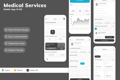 医疗服务移动应用 UI 套件
