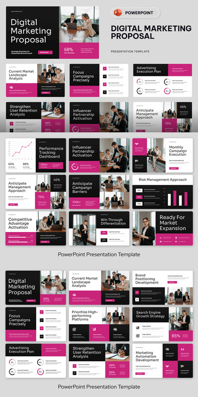 Magenta 数字营销 PowerPoint