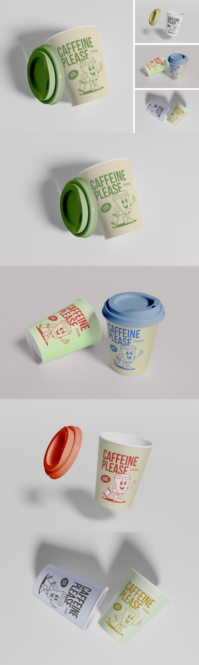高质量逼真咖啡杯模型