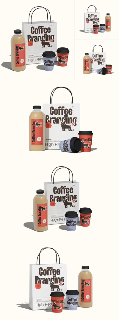 外卖咖啡包装品牌模型